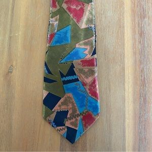 Men's Blue Patterned Mulberry Thai Silk Tie